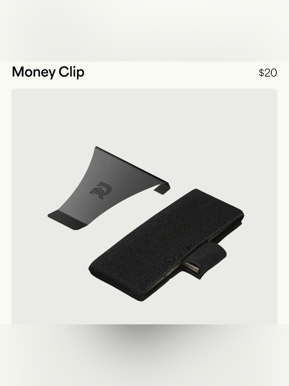 The Ridge Black Money Clip + Elastic - Sleek Steel Accessory